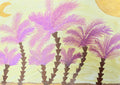 Joy of Living - Original Palm Tree Art by Sacraia