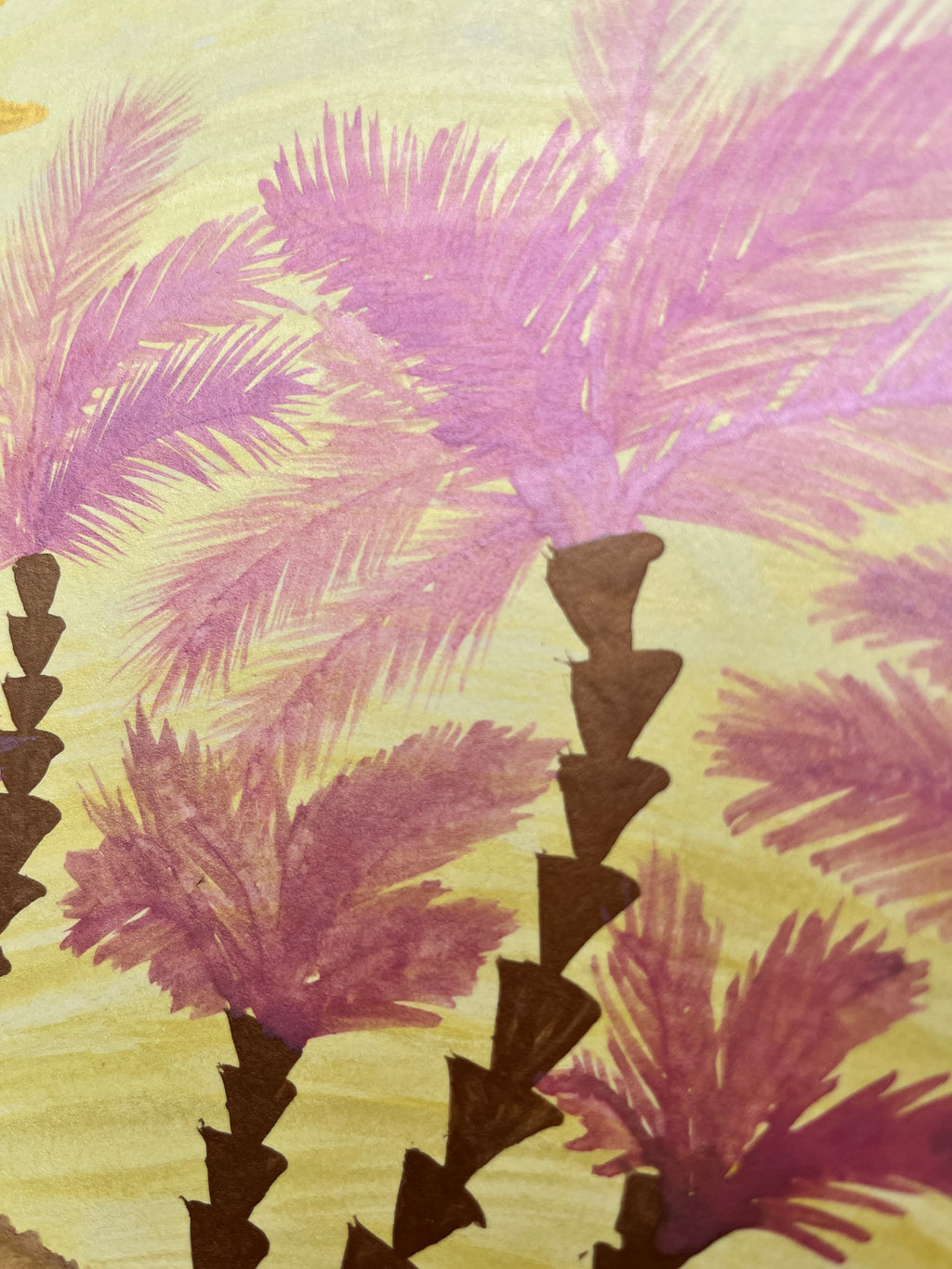 Joy of Living - Detail - Original Palm Tree Art by Sacraia