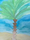 One with the Sea - Original Palm Art by Sacraia