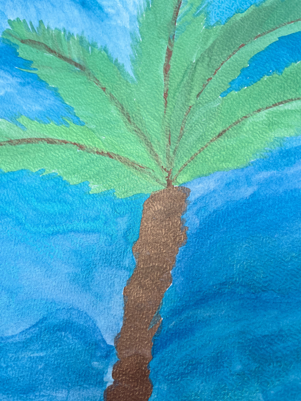 Finding Her Way Back - Detail - Original Palm Art by Sacraia